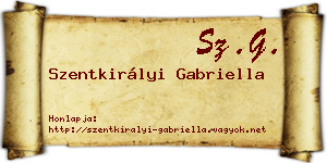 Szentkirályi Gabriella névjegykártya