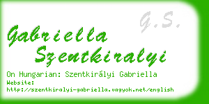 gabriella szentkiralyi business card