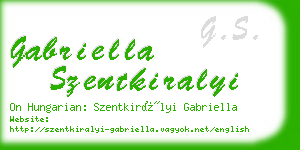 gabriella szentkiralyi business card